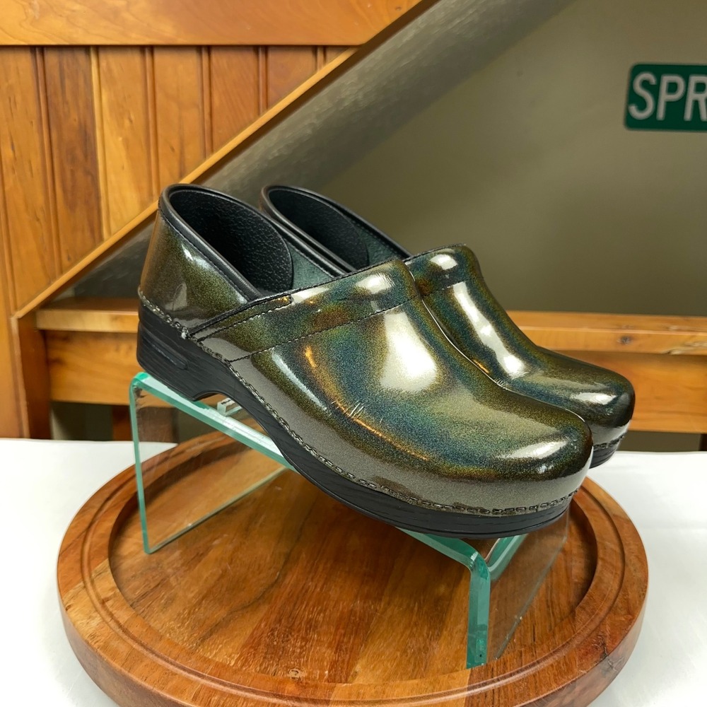 Dansko Professional Clogs Iridescent Glitter Patent Leather Shoes Womens 42